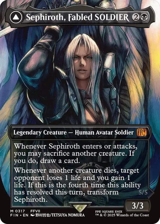 Image for Sephiroth, Fabled SOLDIER (Borderless) (0317) (317) - Magic: The Gathering