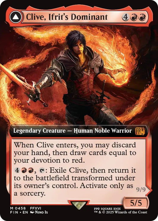 Image for Clive, Ifrit's Dominant (Extended Art) (458) - Magic: The Gathering