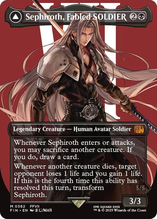 Image for Sephiroth, Fabled SOLDIER (Borderless) (0382) (382) - Magic: The Gathering