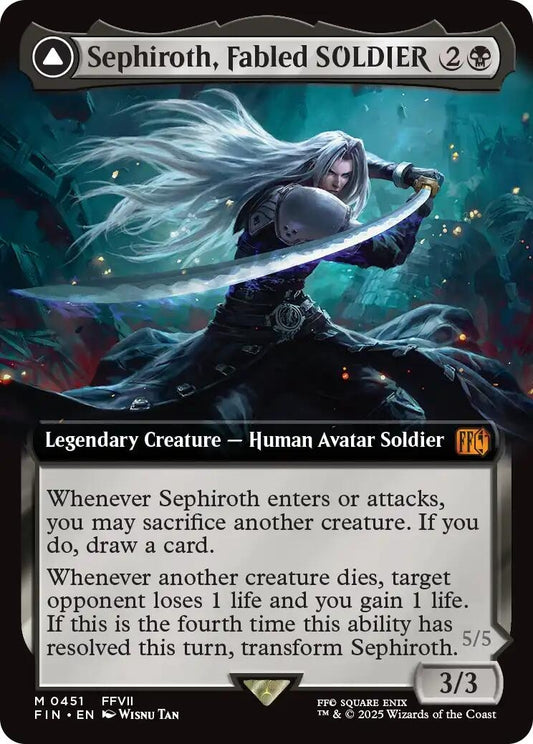 Image for Sephiroth, Fabled SOLDIER (Extended Art) (451) - Magic: The Gathering