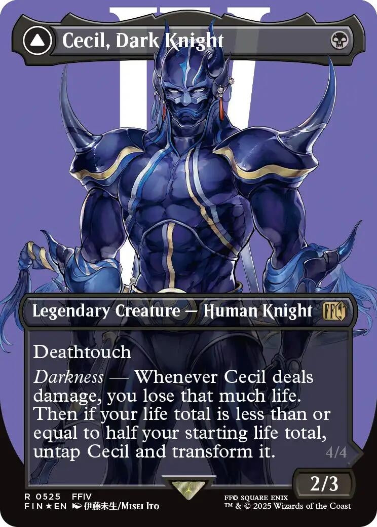 Image for Cecil, Dark Knight (Borderless) (Surge Foil) (525) - Magic: The Gathering