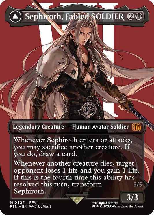 Image for Sephiroth, Fabled SOLDIER (Borderless) (Surge Foil) (0527) (527) - Magic: The Gathering