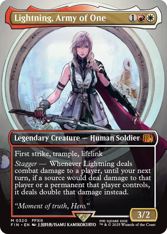 Image for Lightning, Army of One (Borderless) (0320) (320) - Magic: The Gathering