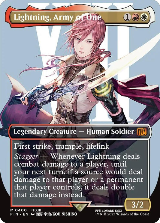 Image for Lightning, Army of One (Borderless) (0400) (400) - Magic: The Gathering