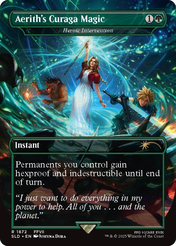 Image for Aerith's Curaga Magic - Heroic Intervention (1872) - Magic: The Gathering