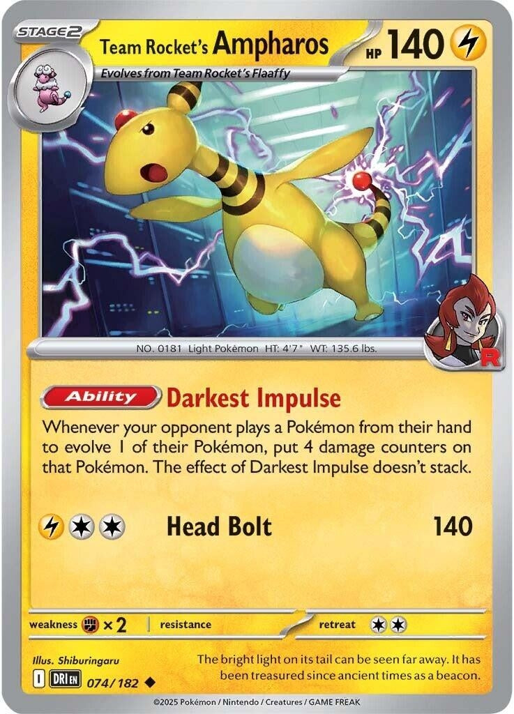 Team Rocket's Ampharos (074/182)