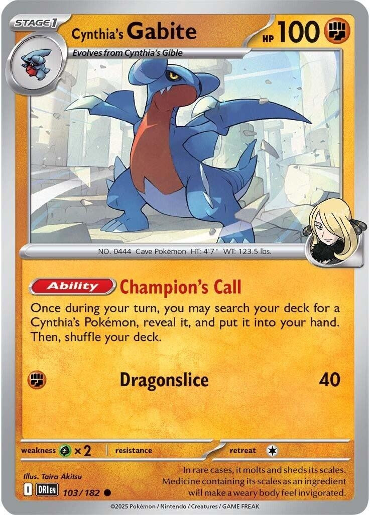 Cynthia's Gabite (103/182)
