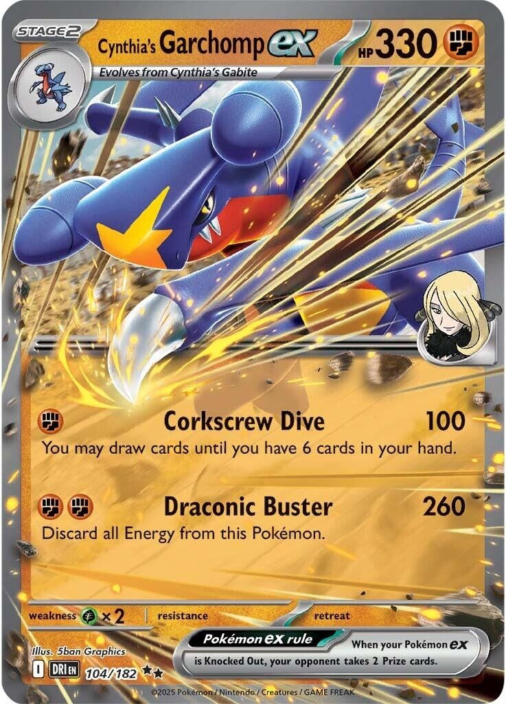 Cynthia's Garchomp ex (104/182)