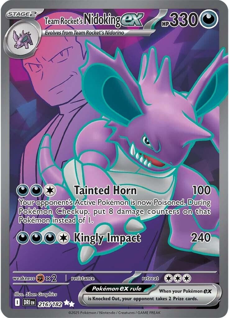 Team Rocket's Nidoking ex (216/182)