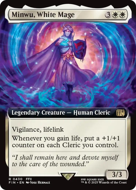 Image for Minwu, White Mage (Extended Art) (430) - Magic: The Gathering
