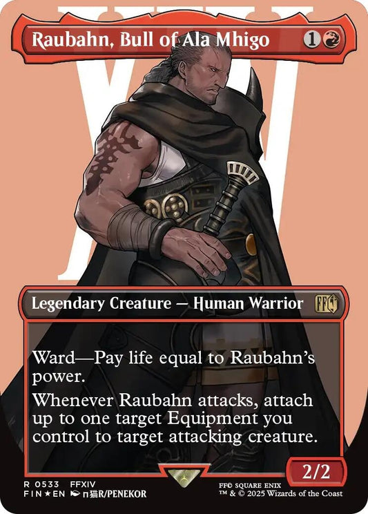 Image for Raubahn, Bull of Ala Mhigo (Borderless) (Surge Foil) (533) - Magic: The Gathering