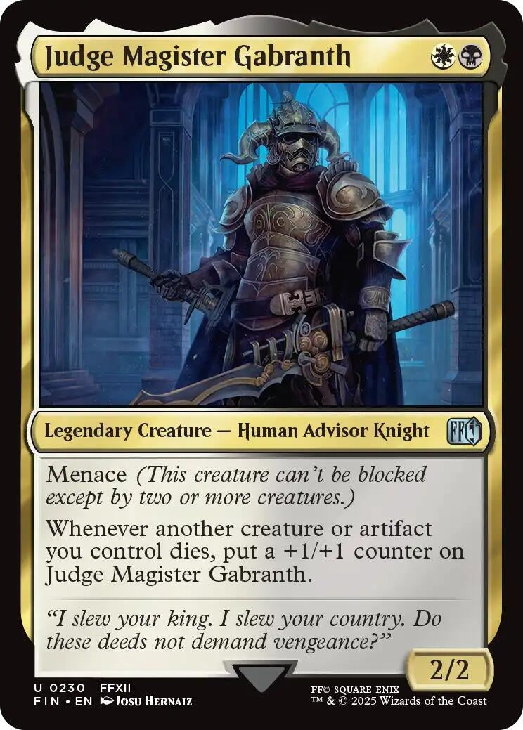 Image for Judge Magister Gabranth (230) - Magic: The Gathering