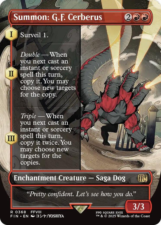 Image for Summon: G.F. Cerberus (Borderless) (368) - Magic: The Gathering