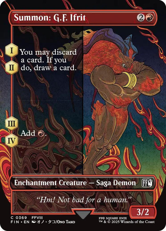 Image for Summon: G.F. Ifrit (Borderless) (369) - Magic: The Gathering