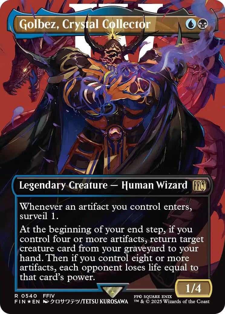 Image for Golbez, Crystal Collector (Borderless) (Surge Foil) (540) - Magic: The Gathering