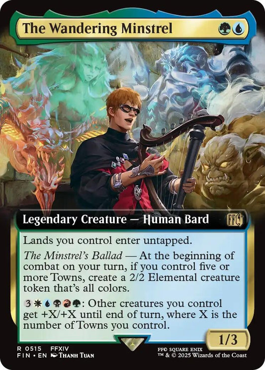 Image for The Wandering Minstrel (Extended Art) (515) - Magic: The Gathering