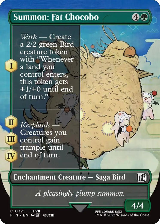 Image for Summon: Fat Chocobo (Borderless) (371) - Magic: The Gathering