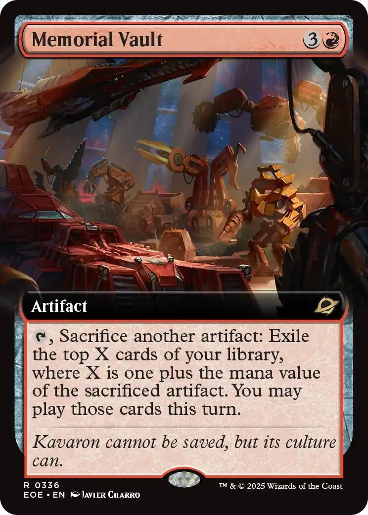 Image for Memorial Vault (Extended Art) (336) - Magic: The Gathering
