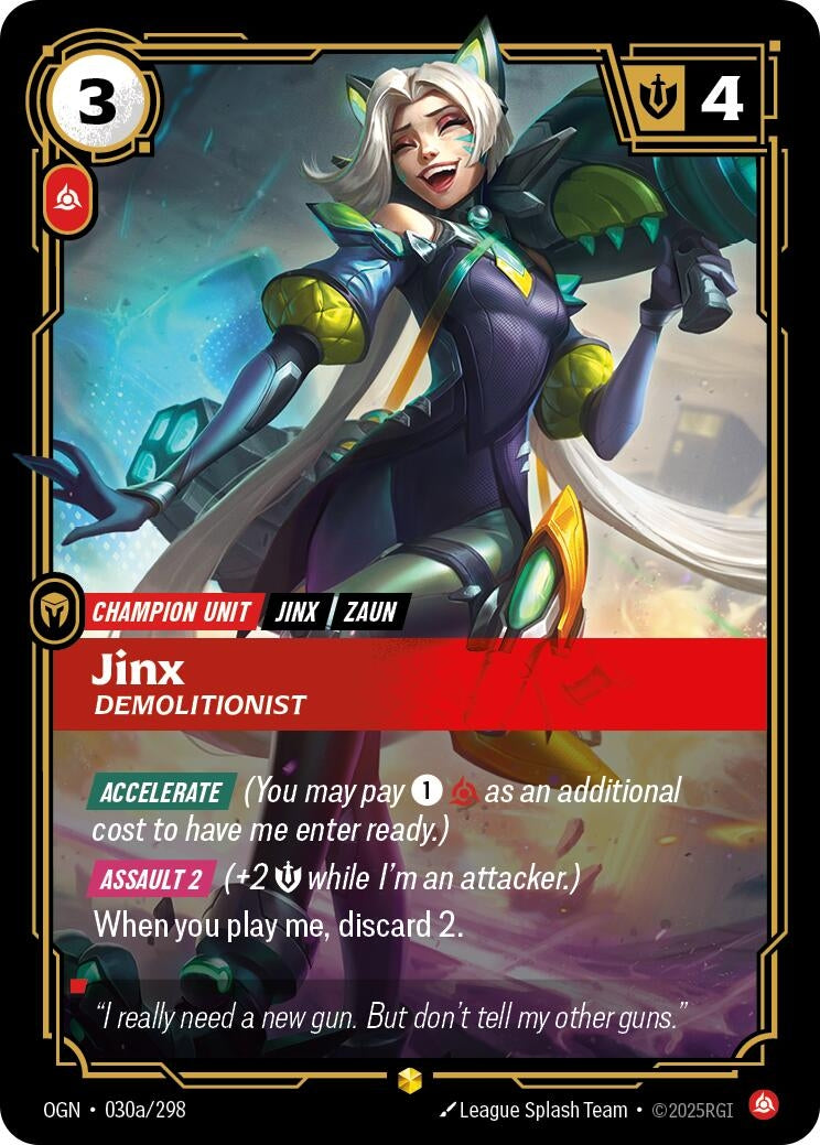 Jinx - Demolitionist (Alternate Art) (030a/298)