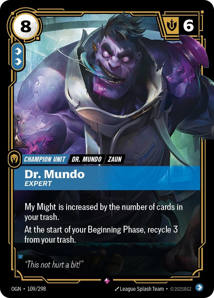 Image for Dr. Mundo - Expert (109/298) - Riftbound: League of Legends Trading Card Game