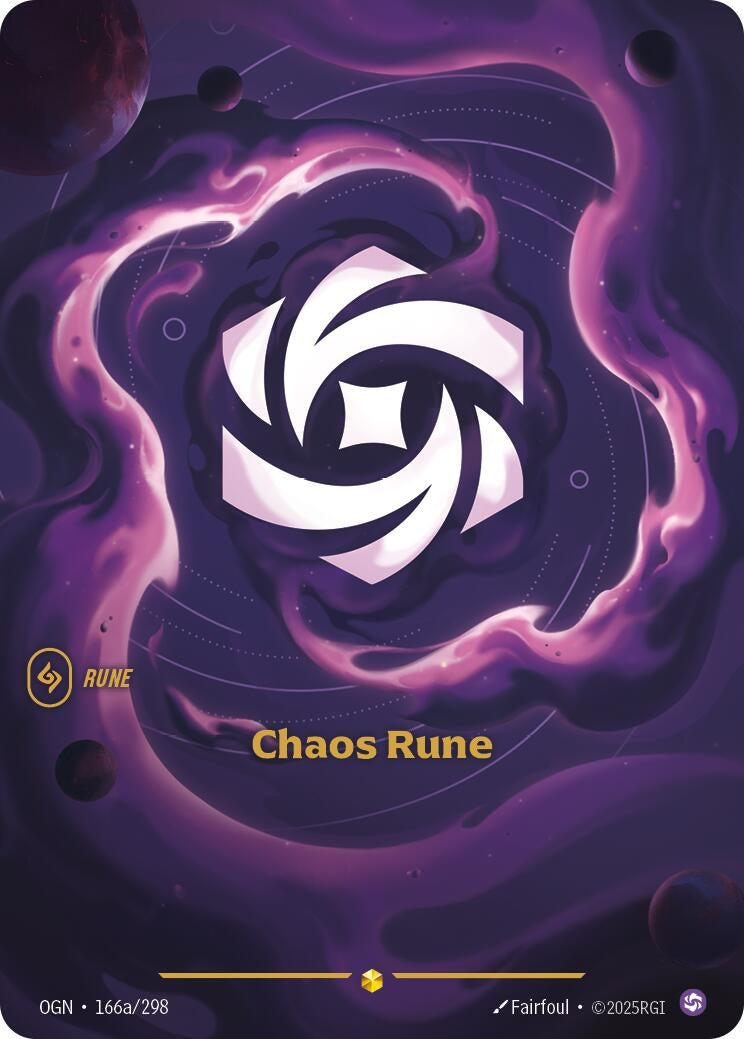 Image for Chaos Rune (Alternate Art) (166a/298) - Riftbound: League of Legends Trading Card Game