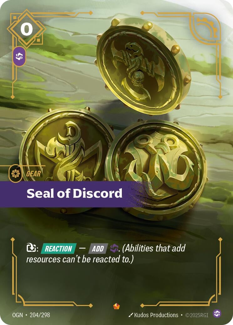 Image for Seal of Discord (204/298) - Riftbound: League of Legends Trading Card Game