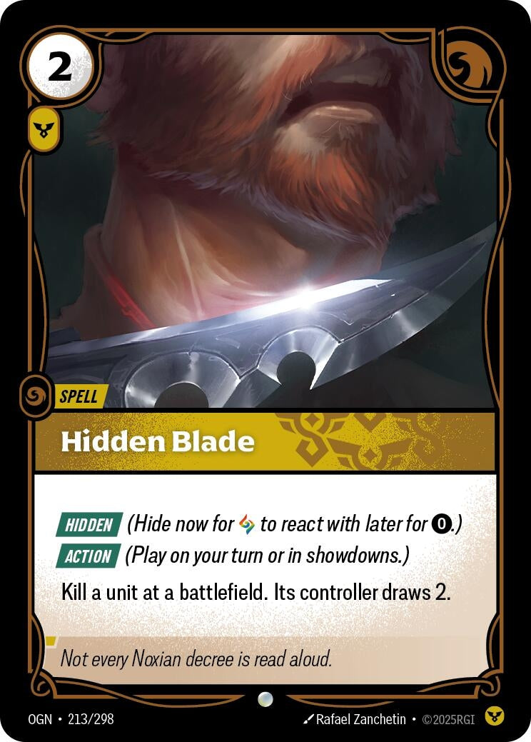 Image for Hidden Blade (213/298) - Riftbound: League of Legends Trading Card Game