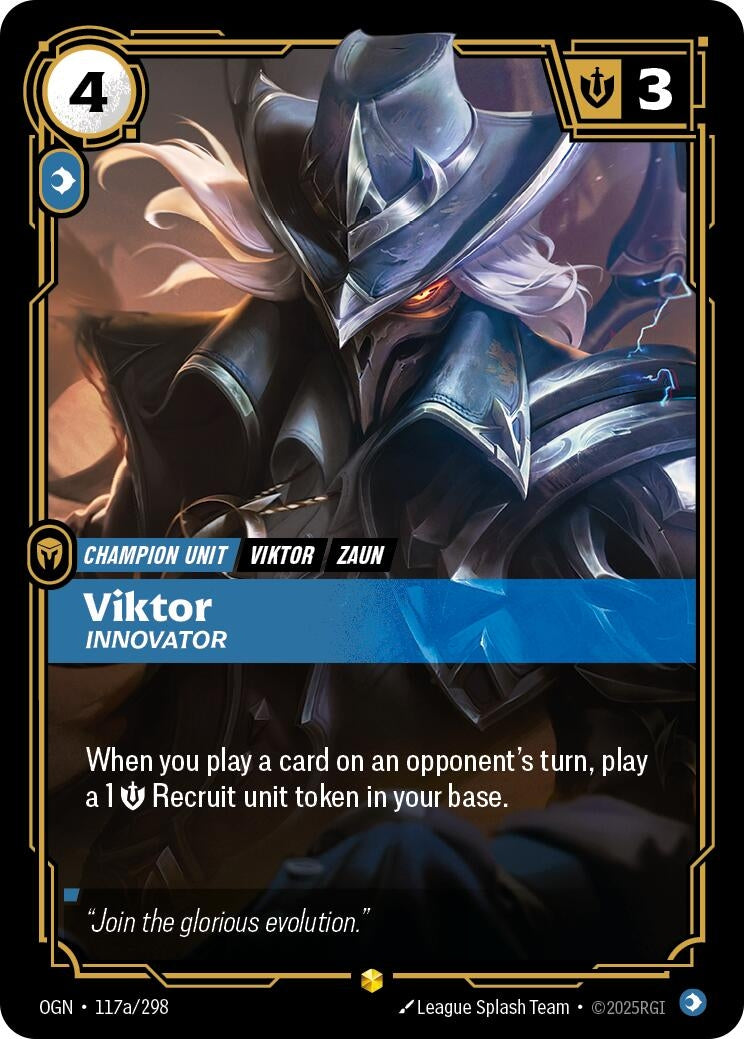 Image for Viktor - Innovator (Alternate Art) (117a/298) - Riftbound: League of Legends Trading Card Game