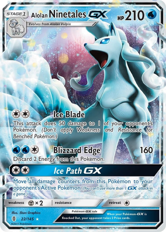 Image for Alolan Ninetales GX (22/145) - Pokemon