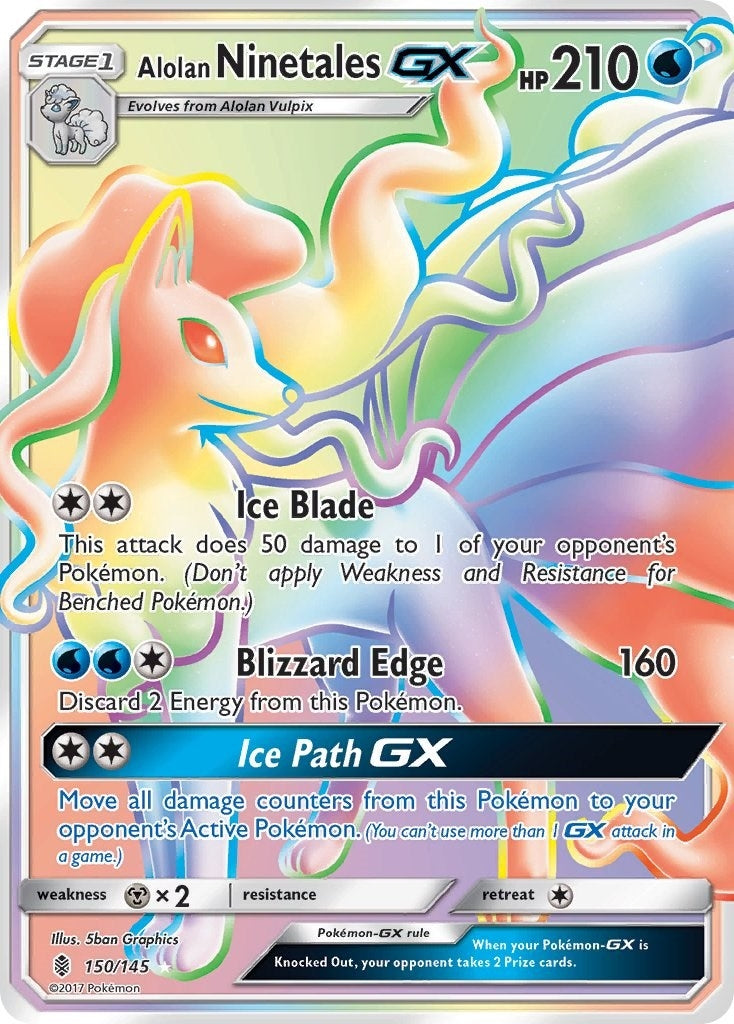 Image for Alolan Ninetales GX (Secret) (150/145) - Pokemon