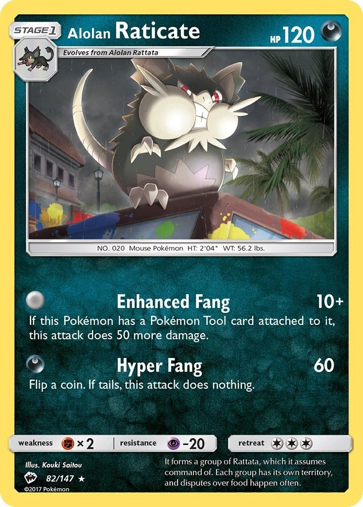 Image for Alolan Raticate (82/147) - Pokemon
