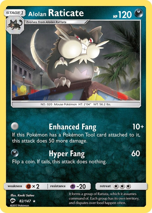 Image for Alolan Raticate (82/147) - Pokemon