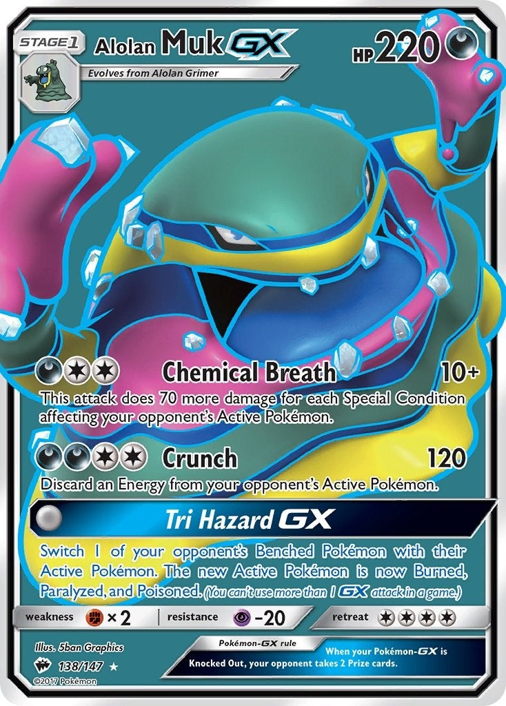 Image for Alolan Muk GX (Full Art) (138/147) - Pokemon