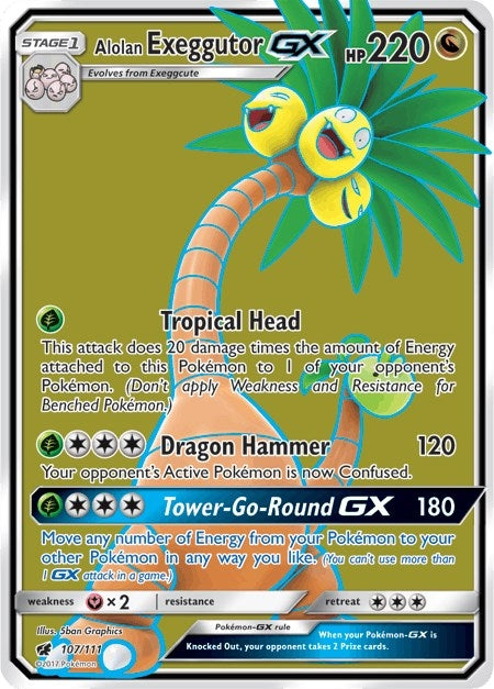 Image for Alolan Exeggutor GX (Full Art) (107/111) - Pokemon