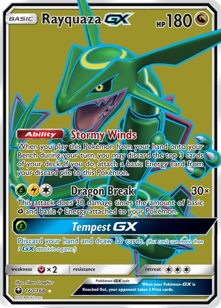 Image for Rayquaza GX (Full Art) (160/168) - Pokemon