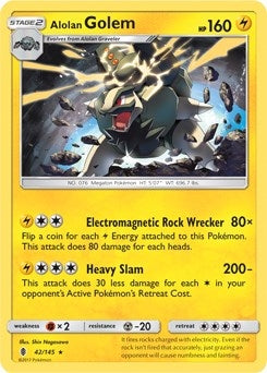 Image for Alolan Golem - 42/145 (Cosmos Holo) (042/145) - Pokemon