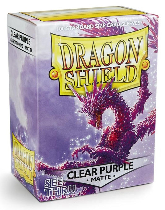 Image for Dragon Shield Matte Sleeves - Clear/Purple (100-Pack) - Card Sleeves