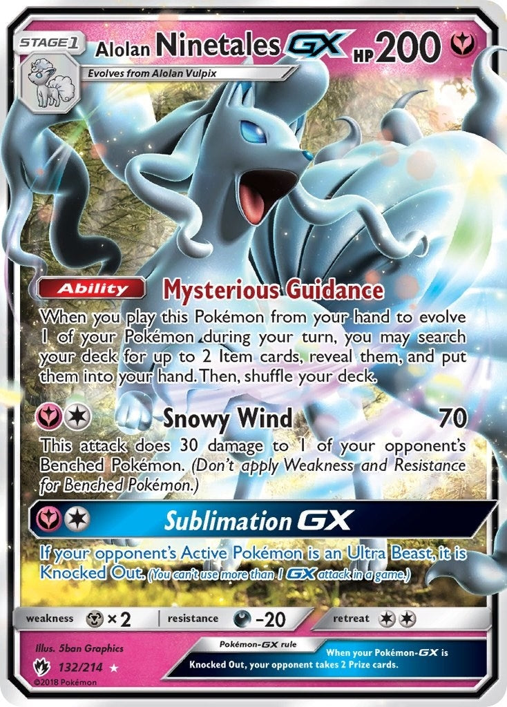 Image for Alolan Ninetales GX (132/214) - Pokemon