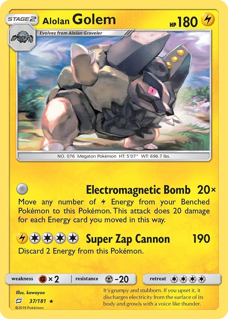 Image for Alolan Golem (37/181) - Pokemon
