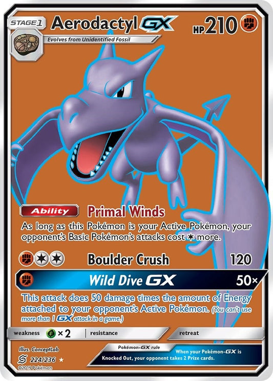 Image for Aerodactyl GX (Full Art) (224/236) - Pokemon