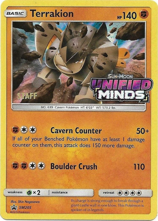 Image for Terrakion - SM205 (Prerelease) [Staff] (SM205) - Pokemon