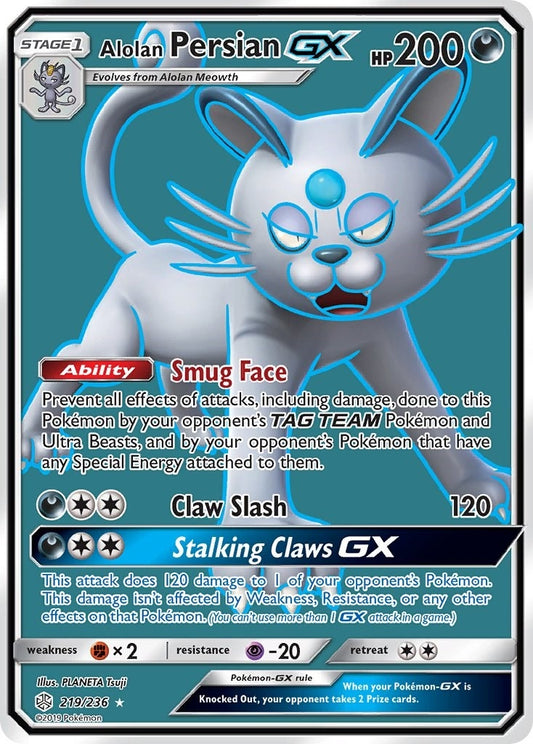 Image for Alolan Persian GX (Full Art) (219/236) - Pokemon