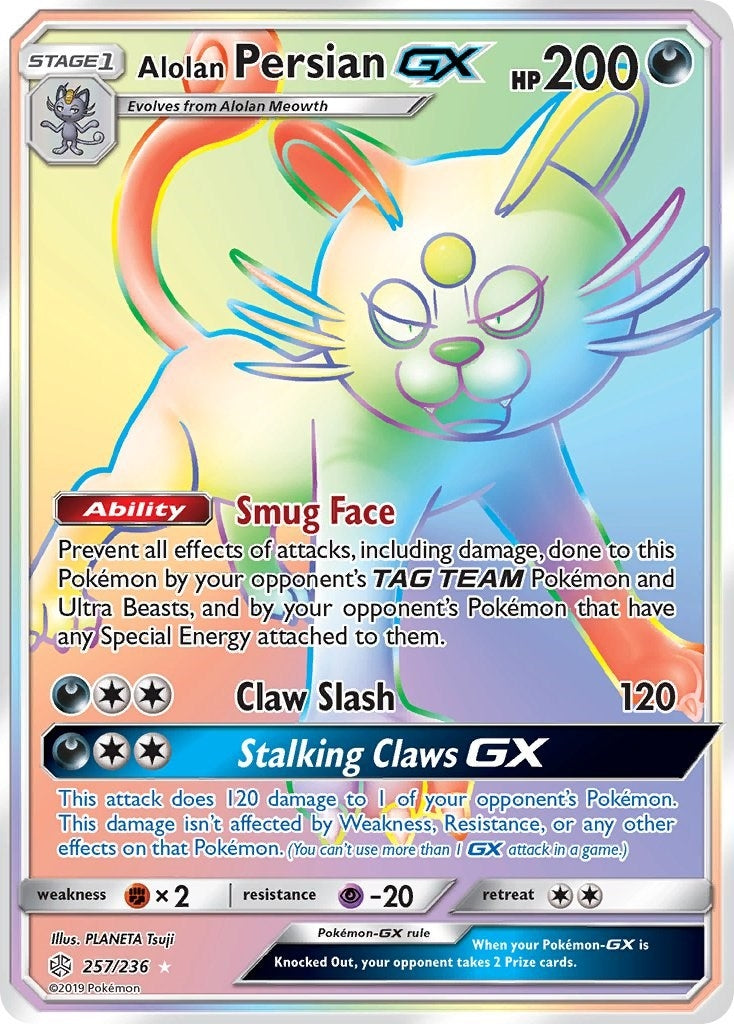 Image for Alolan Persian GX (Secret) (257/236) - Pokemon
