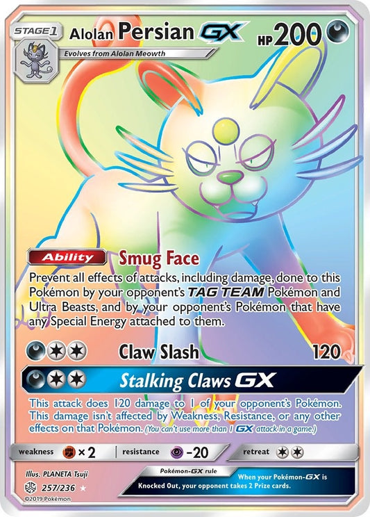 Image for Alolan Persian GX (Secret) (257/236) - Pokemon