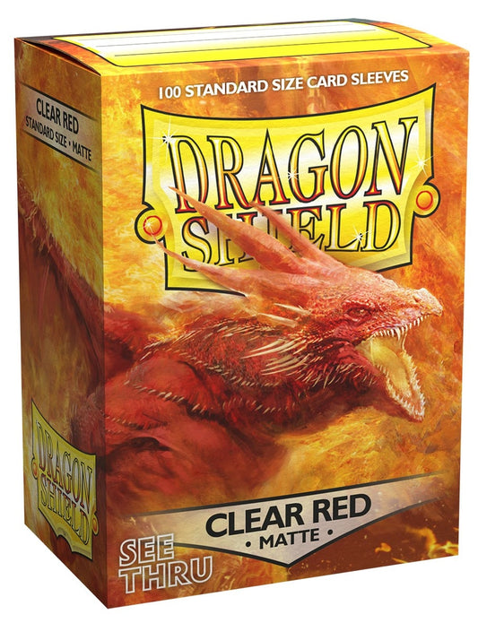 Image for Dragon Shield Matte Sleeves - Clear Red (100-Pack) - Card Sleeves