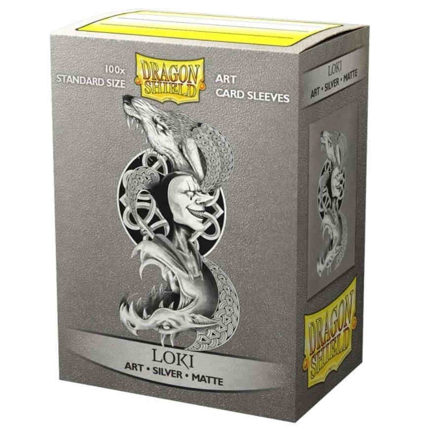Image for Dragon Shield Limited Edition Viking Theme Silver Matte Art Sleeves - Loki (100-Pack) - Card Sleeves