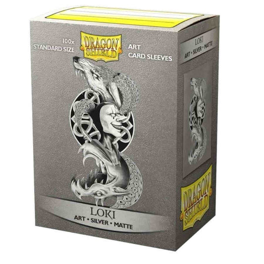 Image for Dragon Shield Limited Edition Viking Theme Silver Matte Art Sleeves - Loki (100-Pack) - Card Sleeves