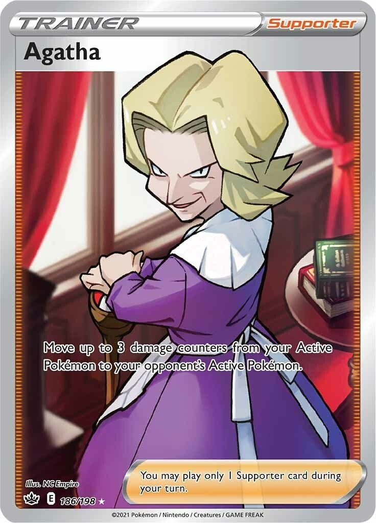 Image for Agatha (Full Art) (186/198) - Pokemon