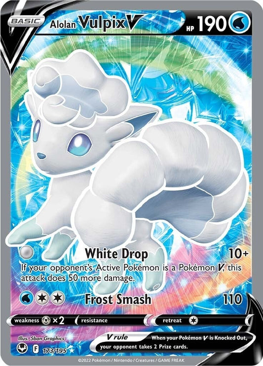 Image for Alolan Vulpix V (Full Art) (173/195) - Pokemon