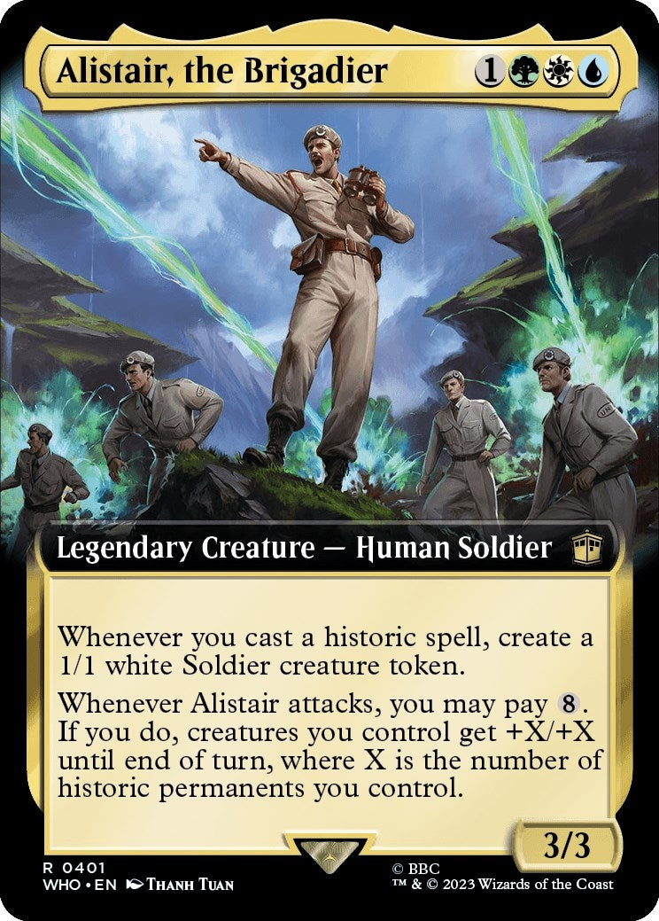 Image for Alistair, the Brigadier (Extended Art) (401) - Magic: The Gathering